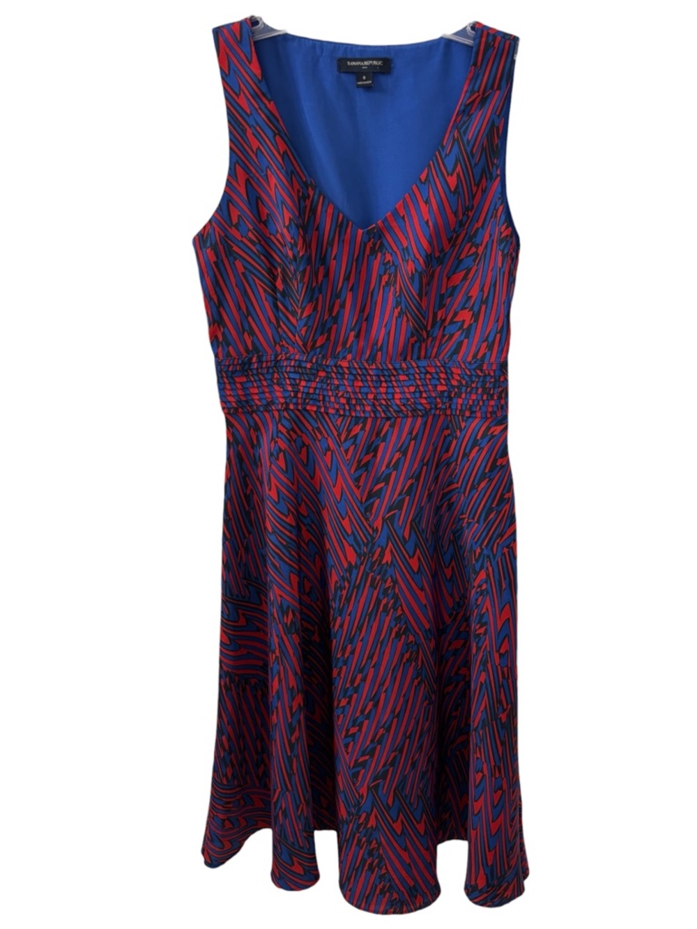 Banana Republic Abstract Fit & Flare Sleeveless Dress Women's 0